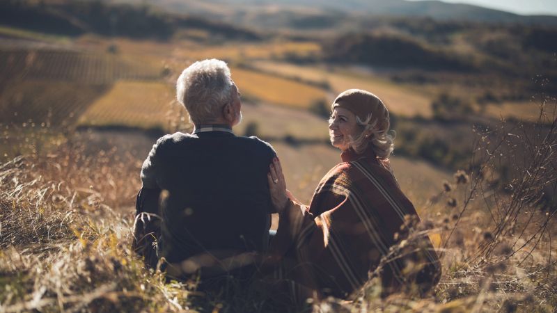older couple hiking