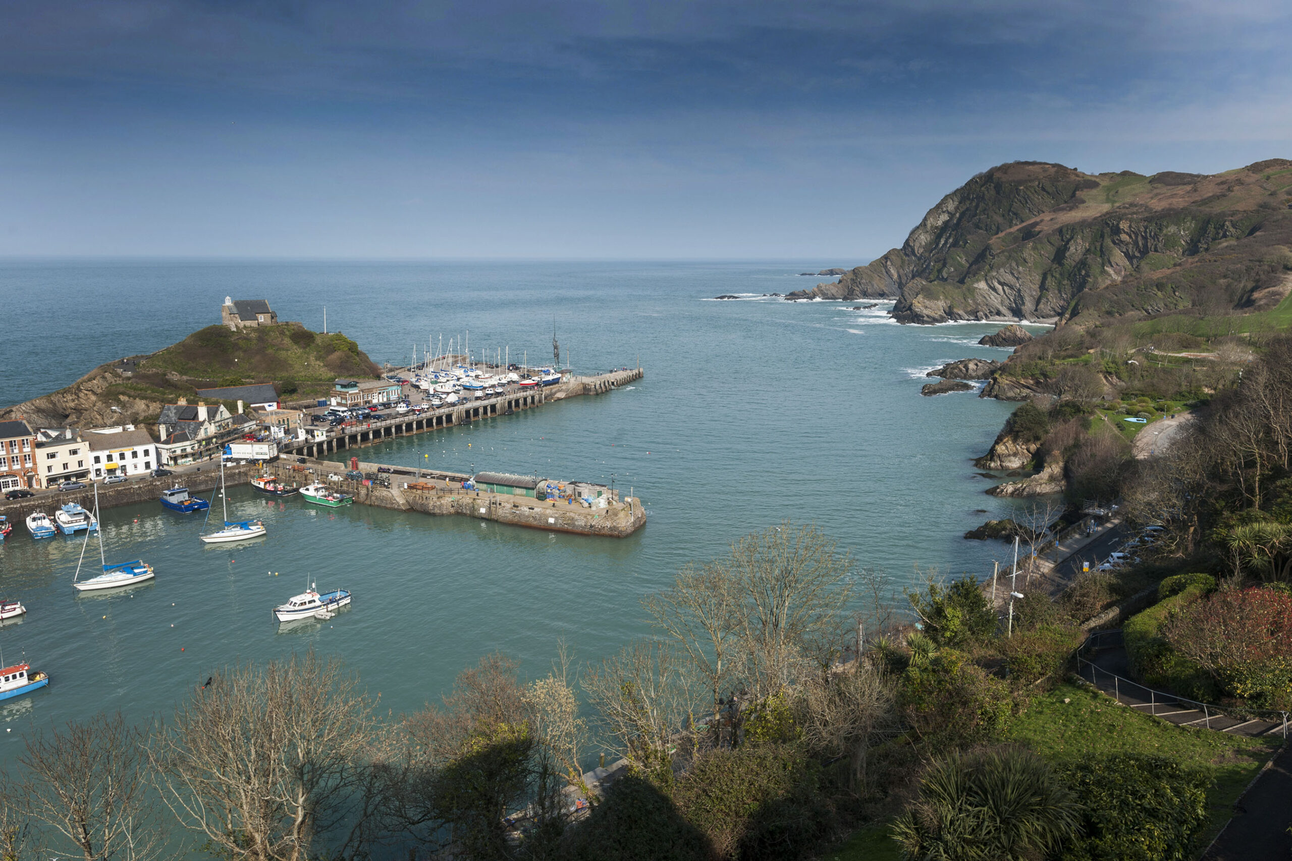 Photo by Theo Moye 26/03/14 The view from the resident's balcony at McCarthy and Stone's Lantern Court development in Ilfracombe, Devon.