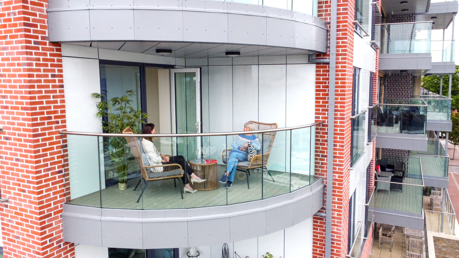 Sitting Outside Chatting Close